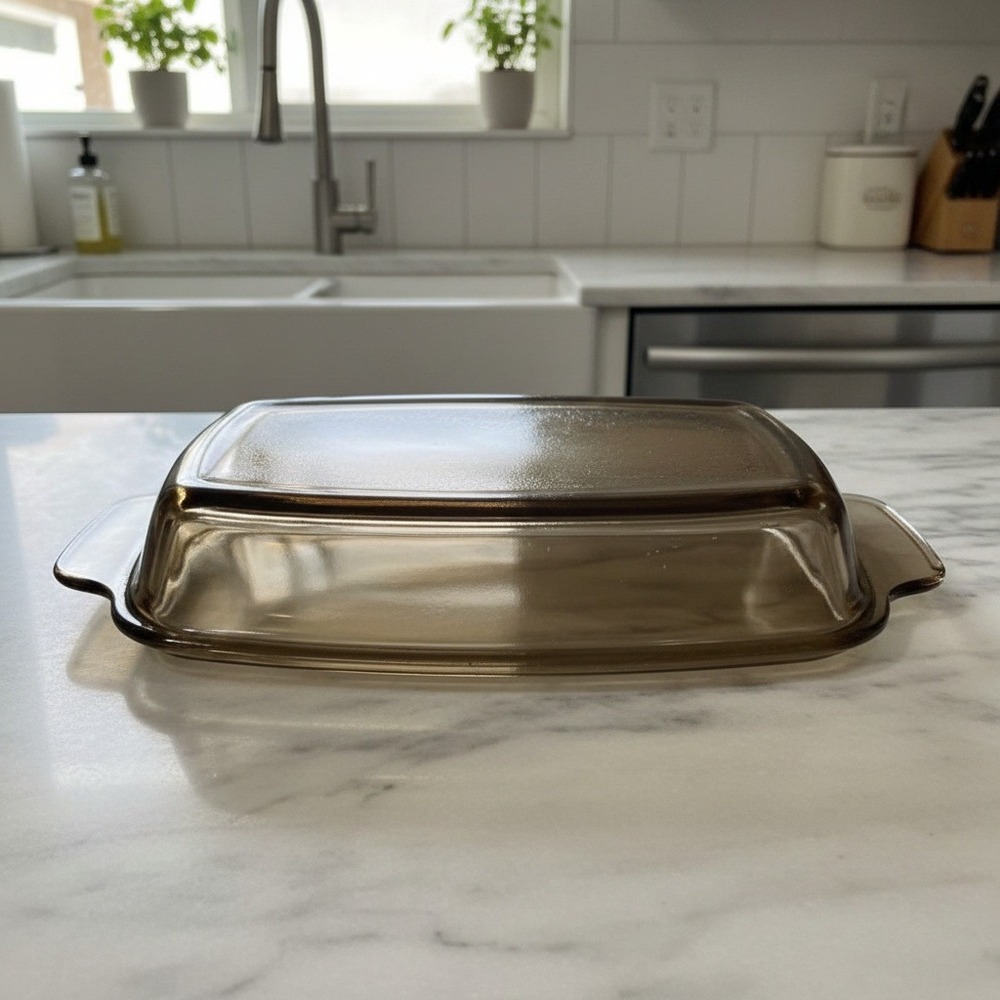 West‎ Bend Amber Slow Cooker Lid, Vintage 4 or 6 Qt Replacement, USA Glassware